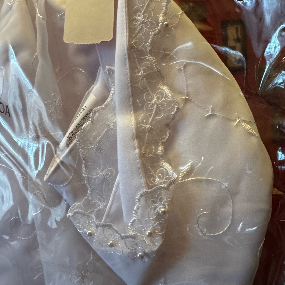 9-12 months white Christening gown with matching hat